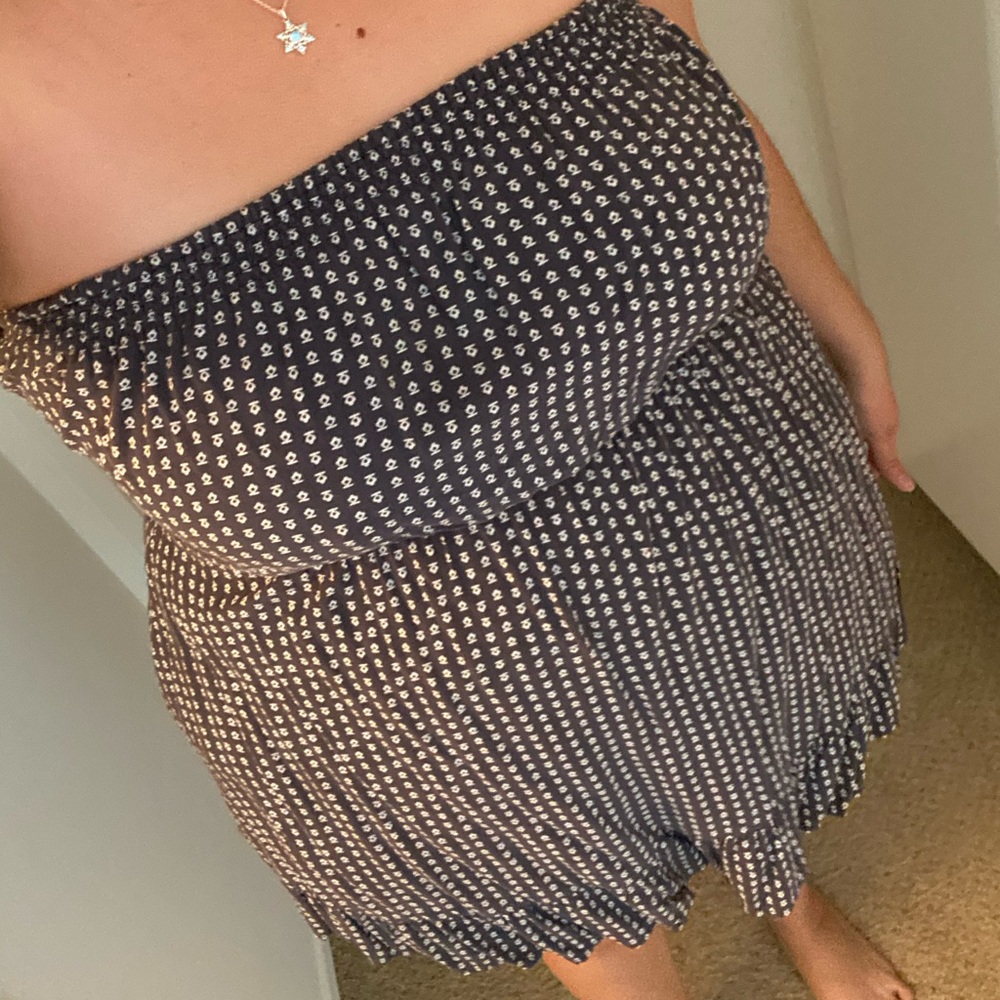 Cotton on strapless printed dress